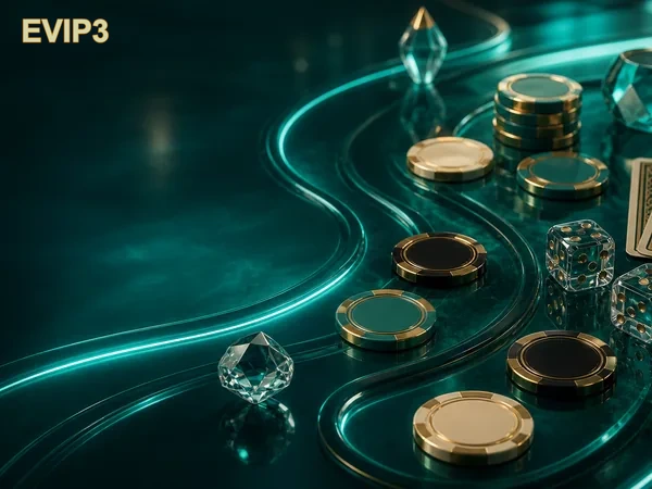 Tampilan beranda platform Evip3 pada perangkat digital